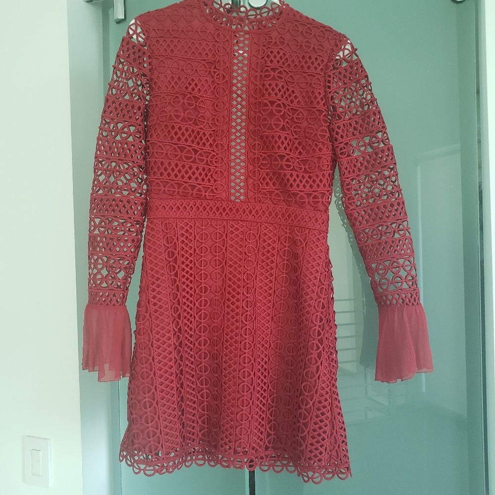 Saylor Estelle Red Lace dress